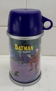 1999 Hallmark Batman & Robin Mini Metal Lunch Box Replacement Thermos - Picture 1 of 7