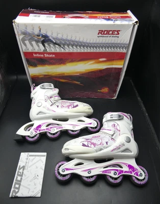 Roces Compy 7.0 Inline Roller Skates Blades White Adjustable UK 4-7 EU 38-41 - Image 1 of 4