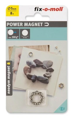 fix-o-moll Neodym Magnete Kugeln 5mm silber - Bild 1 von 2