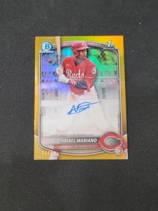 2025 Bowman Naibel Mariano 1st Bowman Chrome Gold Refractor Auto 14/50 #CPA-NM - Picture 1 of 2