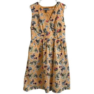 ModCloth Annie Get Your Fun Cutout Fit & Flare Dress Sz XL Western Cowgirl Rodeo - Image 1 of 4