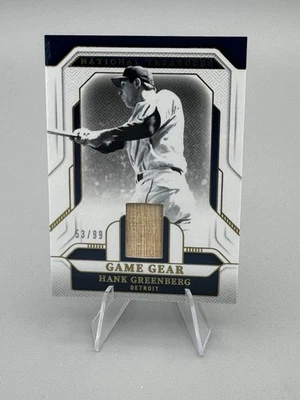 2025 Panini National Treasures Game Gear Hank Greenberg Game Used Bat Relic /99 - Image 1 of 2