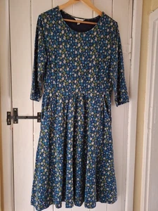BEAUTIFUL SEASALT APRIL DRESS TEAL LOCH FLORAL CONFETTI SIZE 16 WORN ONCE - Picture 1 of 10