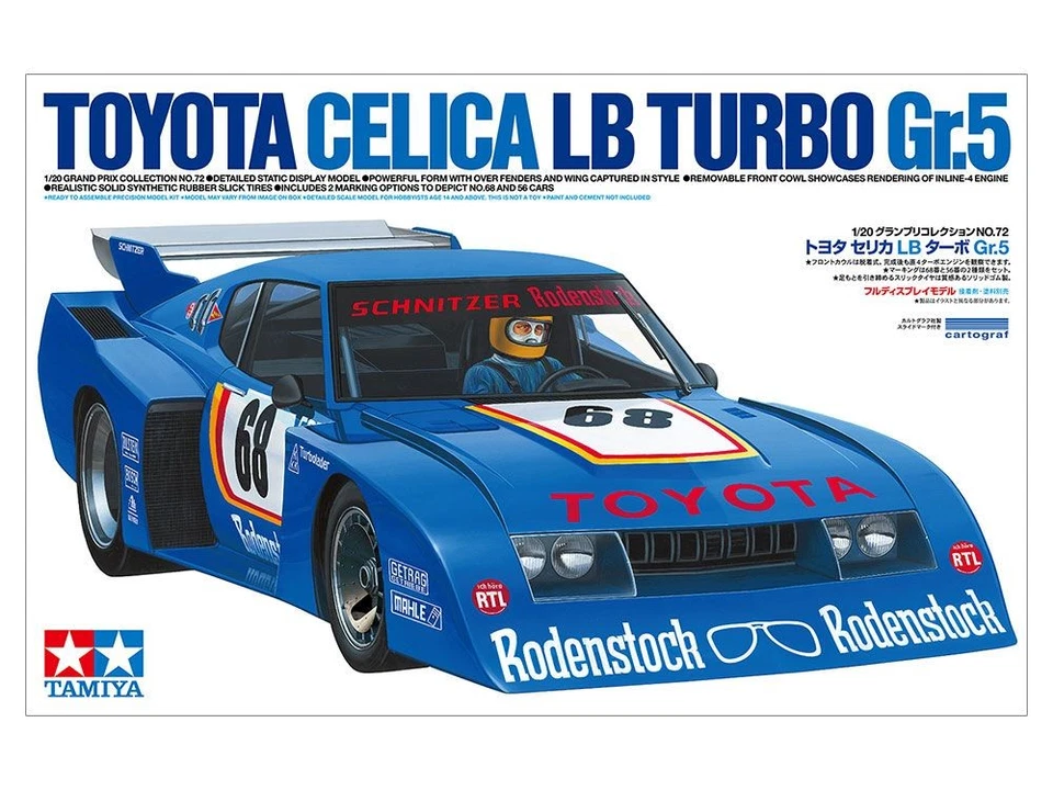 TAMIYA 20072 MODELLO AUTO TOYOTA CELICA LB TURBO taglia 5 1/20 - Immagine 1 di 1