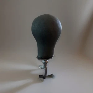 Vtg Millinery Canvas Cloth Mannequin Head Wig Hat Block Form Stand Display Clamp - Picture 1 of 3
