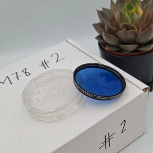 Asahi Pentax 49mm Flood Blue Lens Filter. Coating aged with some markings. refB - Picture 1 of 4