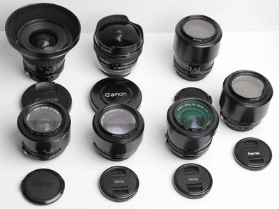 Canon FD Vintage Lens Set Package 7x Cine Converting 15, 20, 24, 35, 50, 85, 100 - Image 1 of 4