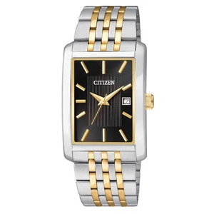 Reloj Citizen Para Hombre Cuarzo Dos Tonos Acero Inoxidable Esfera Negra Fecha BH1678-56E - Imagen 1 de 1