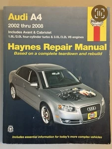 HAYNES Audi A4, Avant, Cabriolet 2002-2008 Repair Manual 15030 - Picture 1 of 4