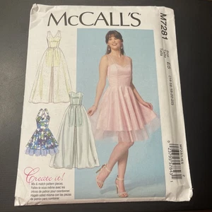 McCalls Pattern M7281 Ms CREATE IT! Dress w/Length~Skirt~Strap/Strapless 14- 22 - Picture 1 of 2