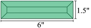 Colored Bevels for Stained Glass - 1.5x6 Bevels-Box of 30 - GREEN - Picture 1 of 1