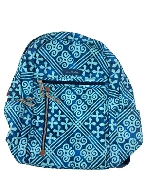 Vera Bradley Lighten Up Backpack Shades Of Blue Cuban Tiles - Image 1 of 4