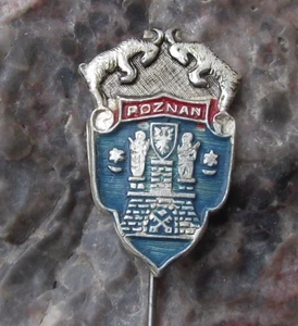 Insignia prendedor vintage de la cresta de la ciudad polaca heráldica de Polonia - Imagen 1 de 2
