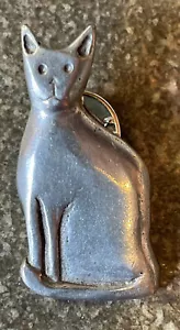 Joyería Peltre Gato Pin Trasero Fabuloso Felino Por Barker EE. UU. 1996 - Imagen 1 de 6