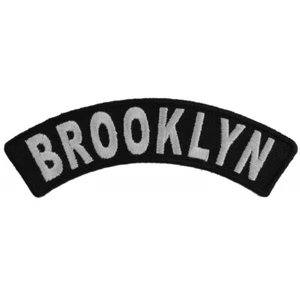 Patch (Iron-On or Sew-On), Brooklyn New York Small Rocker, 4" x 1.25" - Picture 1 of 4