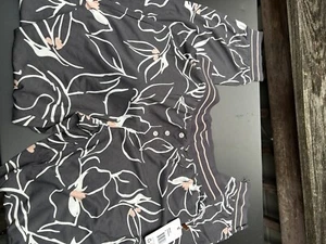 PJ Salvage Womens Size S Sleep/Lounge Pants Charcoal Floral Design - Picture 1 of 6