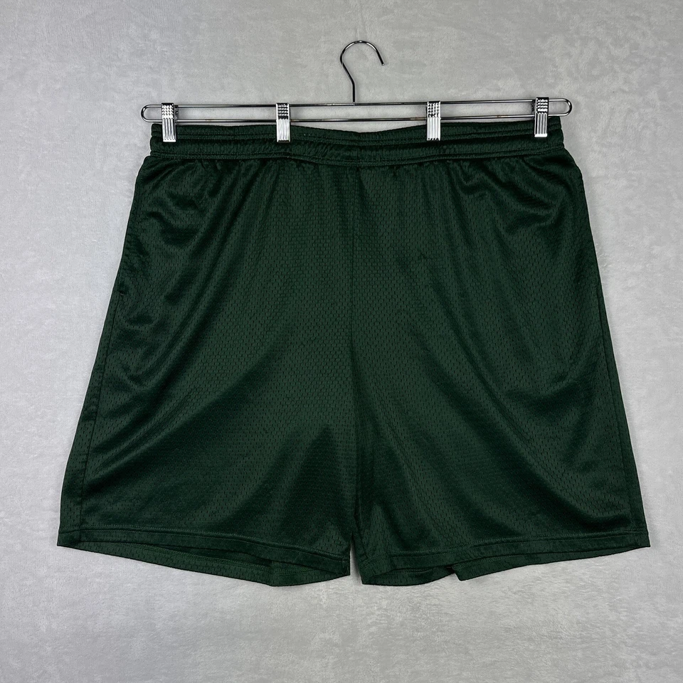 Shorts masculino BCG XXXL/3XL verde 100% poliéster malha sem forro academia exercício corrida - Imagem 1 de 4