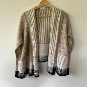 Zara Girl Knitwear Cardigan Girls 9-10 Oversized Short Sleeve Open Front - Picture 1 of 6