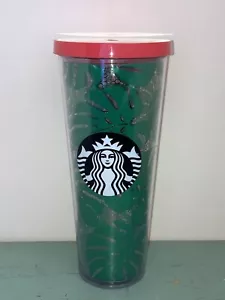 Starbucks 24 once Venti Foglie Tropicali di Palma Banana Foglia Verde Arancio Coppa Fredda - Foto 1 di 5