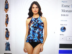 $138 Miraclesuit Magicsuit Esme Tankini Top in Monarch NEW size 16 🏖️💞😀👀 - Picture 1 of 12