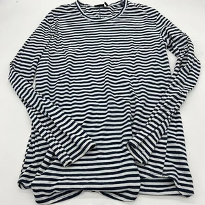 AG Adriano Goldschmied blue white striped long sleeve top size XL - Picture 1 of 3