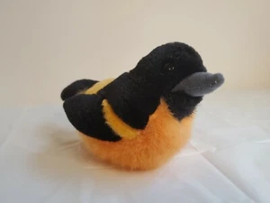 K&M Int. Wild Republic ORANGE & BLACK ORIOLE BIRD 6" Plush Toy - Picture 1 of 7
