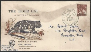 (BL) Australia 1960 8d Tiger Cat WCS First Day Cover - Bild 1 von 2