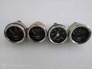 Smiths Replica 52mm 2 1/16'' Gauges Kit - Elec Temp + Oil Mech+ Fuel + Volt Gaug - Picture 1 of 3