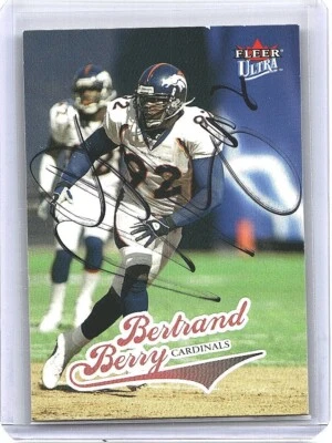 2004 Fleer Ultra Football Bertrand Berry #11 Signed In Person Auto Broncos - Image 1 of 2