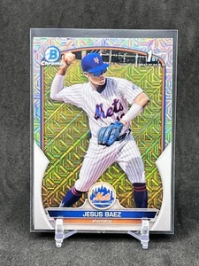 2023 Bowman Jesus Baez 1st Mojo Refractor #BCP-12 New York Mets - Foto 1 di 2