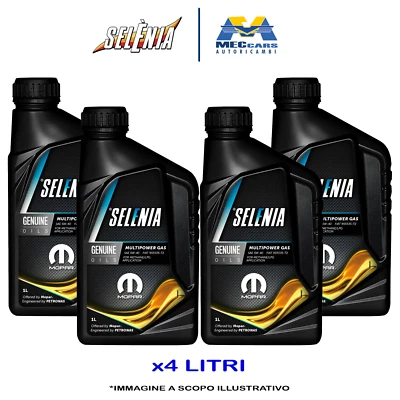 SELENIA MULTIPOWER GAS 5W40 OLIO MOTORE MOPAR GPL METANO ACEA C3 API SM 4 LITRI - Immagine 1 di 4
