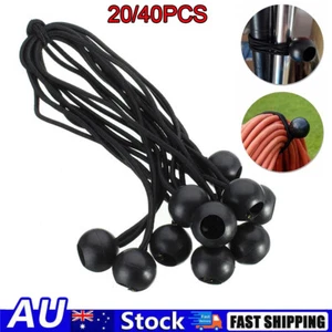 20/40pcs Tent Fix Cords Bungee Loop Tools Heavy Duty Elastic Tarp Awning Rope - Picture 1 of 6