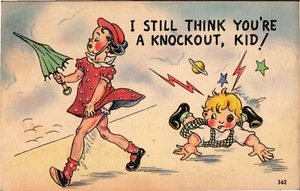Postcard I Still Think You're Knockout Kid PC378 - Picture 1 of 2