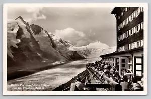 RPPC Austria Grossglockner Mountain Hotel View Kaiser Franz Josef Haus Postcard - Picture 1 of 3