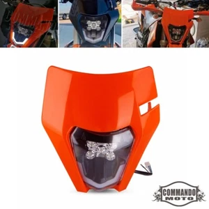 Motocross LED Headlight For KTM 250 XC-W 300 EXC 350 EXCF 450 EXC EXC-F 500 EXC - Picture 1 of 10