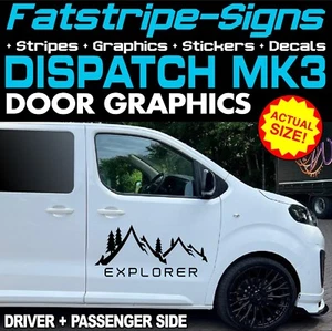 para adaptarse a CITROEN DESPATCH MK3 EXPLORER PUERTA PEGATINAS GRÁFICAS CALCOMANÍAS FURGONETA CÁMPER - Imagen 1 de 2