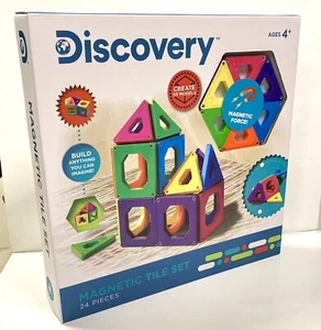 Discovery Kids Magnetic Tile Set 24 Pieces Age 4+ New In Box - Picture 1 of 11