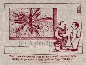 Nick Kim-SUPERCOLLIDER--Science Biology Particle Physics Teacher Cartoon T shirt - Picture 1 of 2