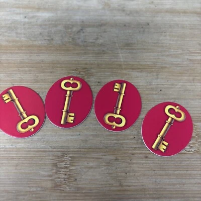 Juego Race to the Treasure Juego Juego de Repuesto de 4 Fichas Llaves ENVÍO GRATUITO Foto 1 de 2