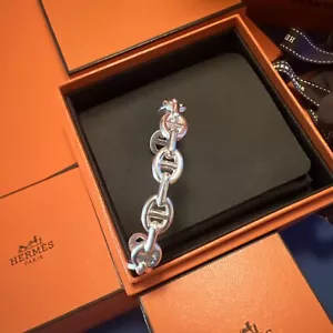 Hermes Armband Chaine d’Ancre Enchainee MM AG-925 LG Komplettset - Bild 1 von 9