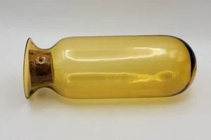 Vintage MCM MID CENTURY MODERN Dansk Japan Amber Glass Medium Torpedo Canister - Picture 1 of 8