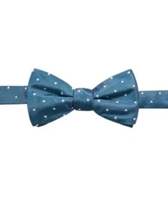 Ryan Seacrest Distinction Men's Burke Dot Pre-Tied Silk Bow Tie, Teal, One Size - Picture 1 of 1