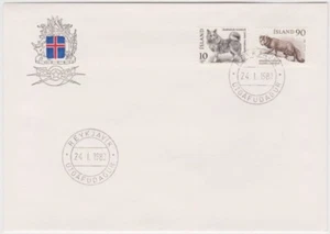 Iceland FDC 1980, Iceland Fauna, Islandic Dog, The Arctic fox, (Alopex lagopus) - Picture 1 of 1