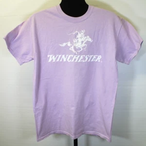 Winchester T Shirt Size M Women Orchid Cowboy Graphic Cotton Blend Short Sleeve - Picture 1 of 14