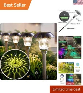 4 Pack Waterproof Solar Pathway Lights - Elegant Stainless Steel Design - Picture 1 of 10