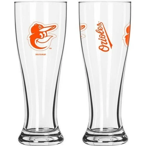 BALTIMORE ORIOLES 16 OZ GAME DAY LOGO PILSNER GLASS FROM BOELTER Cover