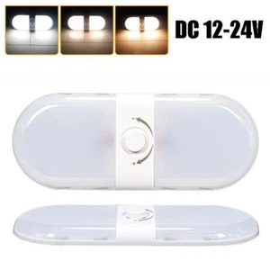 3 Farbe dimmbar Wohnwagen Decken lampe 12-24V Kuppel Nachtlichter RV LED - Bild 1 von 11