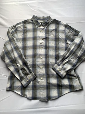 john bartlett Consensus Mens Grey/white Full button long sleeve shirt size XL - Image 1 of 4