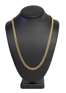 (MA5) 10K Yellow Gold 24" Cuban Chain Necklace 27.4 Grams 7 mm - Picture 1 of 5