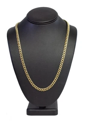(MA5) 10K Yellow Gold 24" Cuban Chain Necklace 27.4 Grams 7 mm - Image 1 of 4